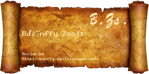 Bánffy Zsolt névjegykártya