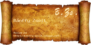 Bánffy Zsolt névjegykártya